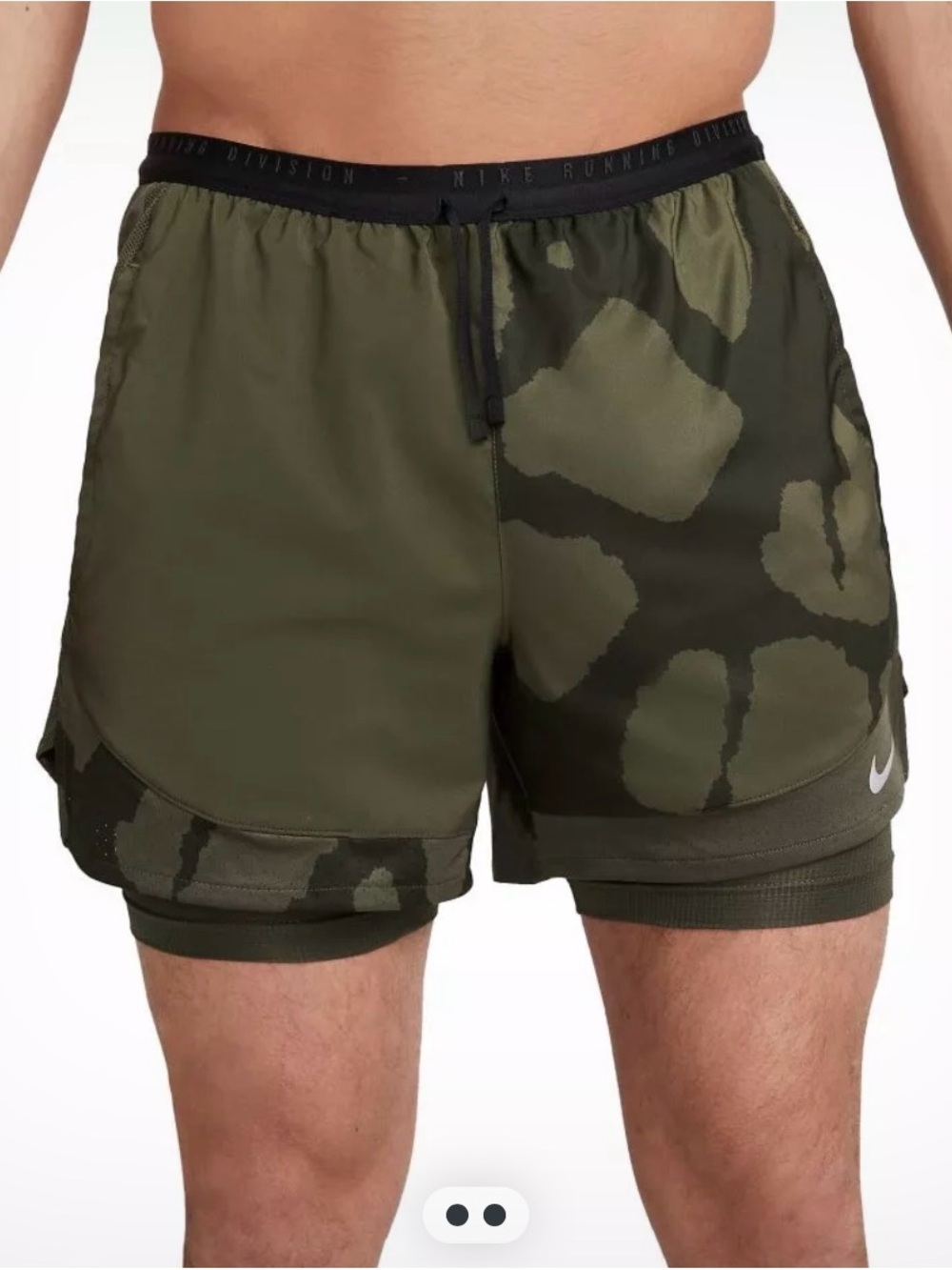 Nike Men's Dri-Fit Stride Division Camo Split-Layer Athletic Shorts